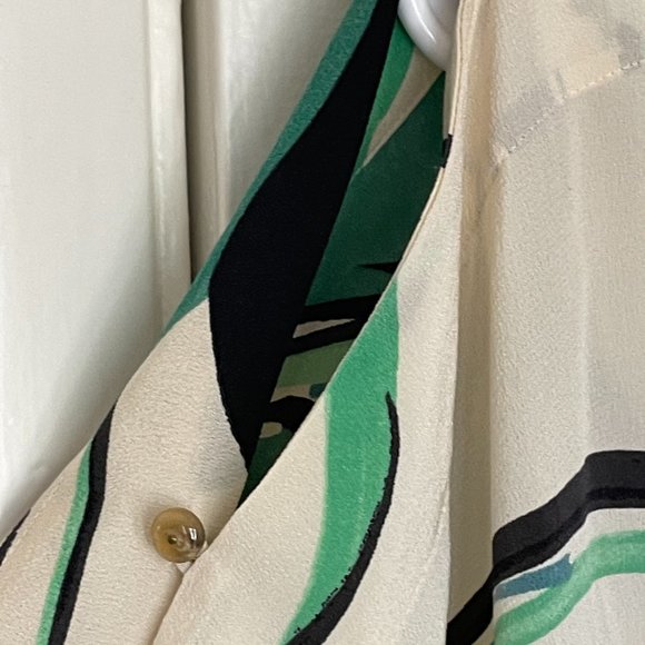 NWT Women's Leifsdottir 100% Silk Coral Floral Print Top Size 12 - Picture 5 of 8